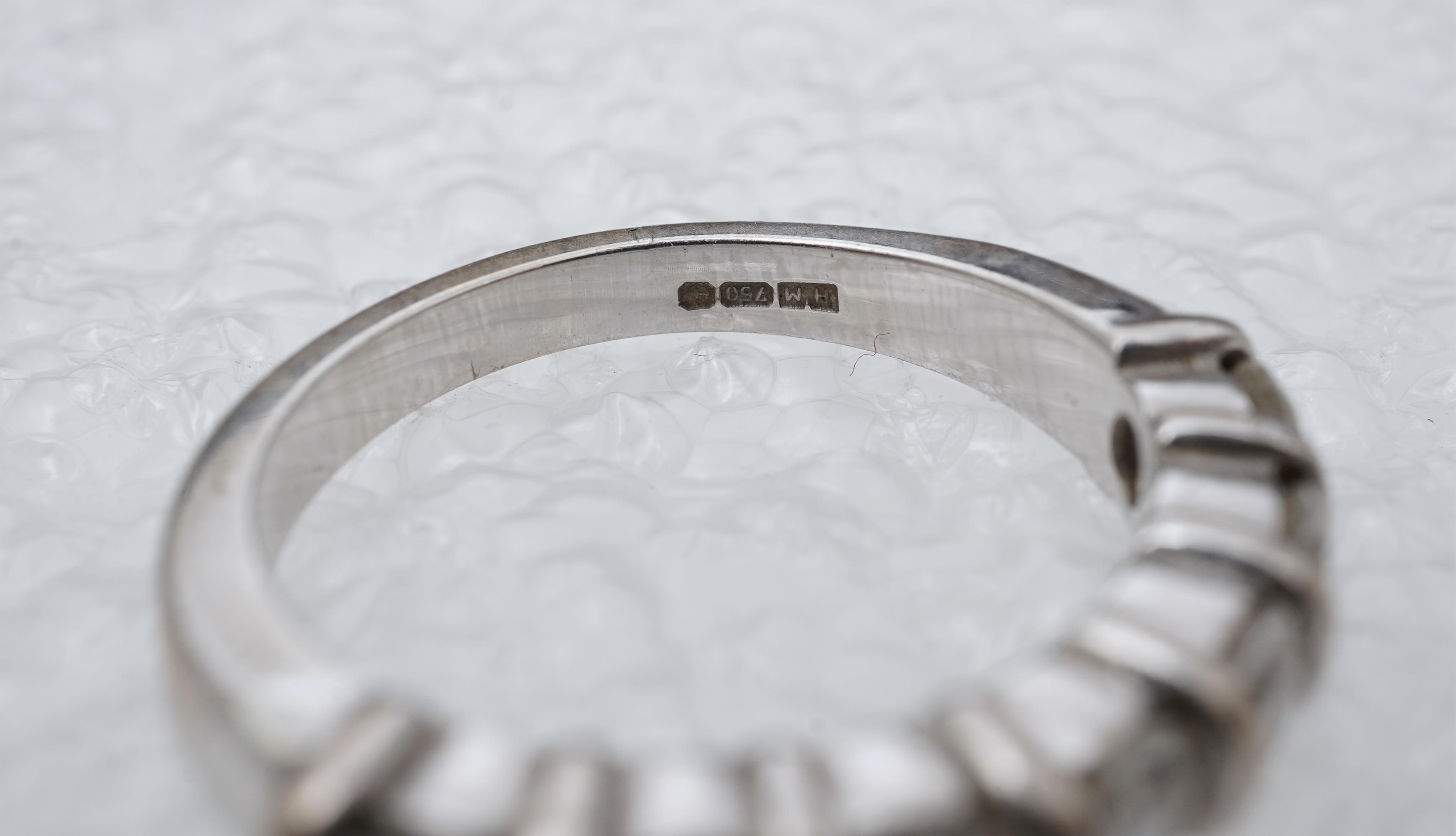 A seven-stone diamond ring